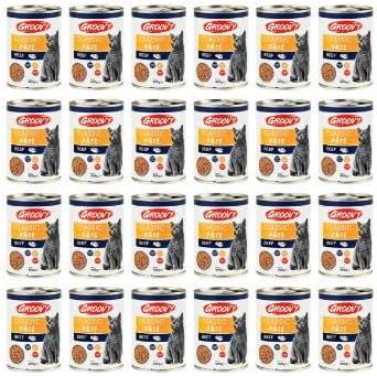 Groovy Classic Pate Adult Cat Wet Food, 400g Cans (pack of 1, Beef)