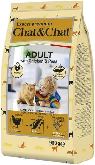 Chat&Chat Expert Premium dry food for adult cats with chicken and peas - 900 g